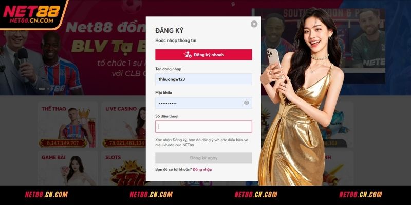 Hướng dẫn các bước đăng ký NET88 cho tân binh